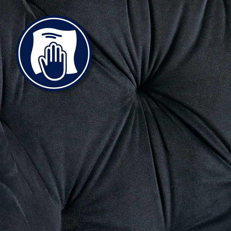 Sedia visitatore Cassis Velvet Velluto,nero