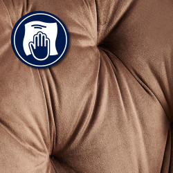 Chaise visiteur Cassis velours marron