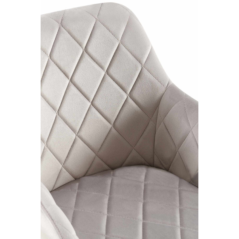 Chaise de salle à manger Monett velours B gris