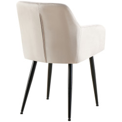 Chaise de salle à manger Monett velours B gris