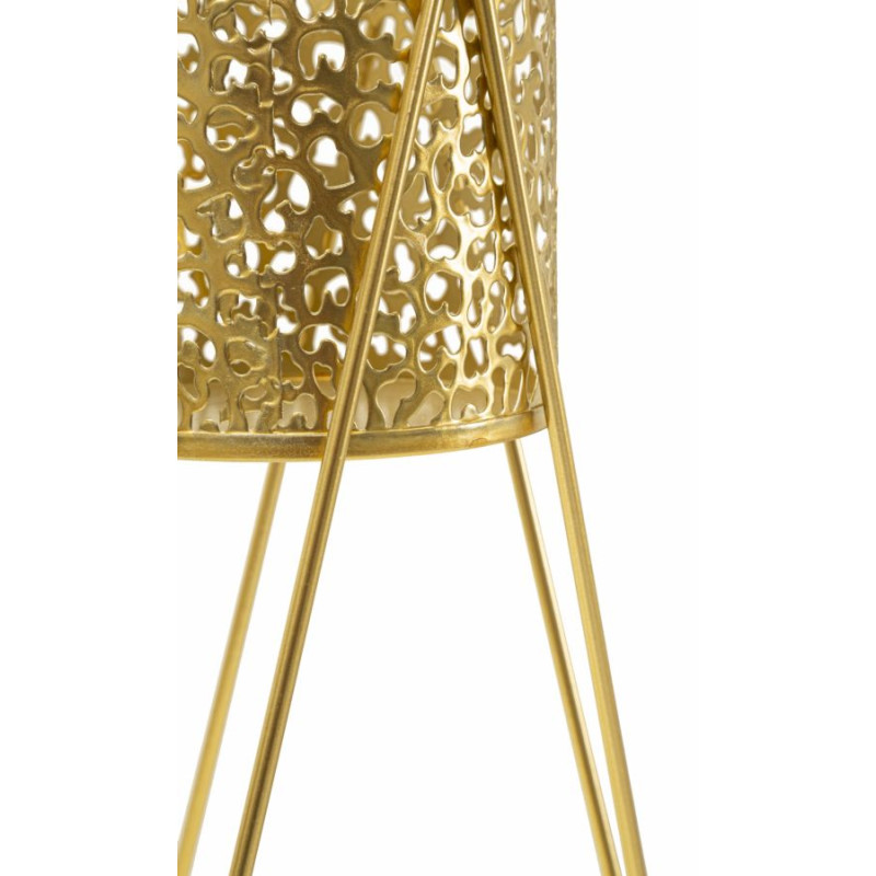 LOT DE 2 PORTE-VASE OR CM 21X20X46-18X18X32