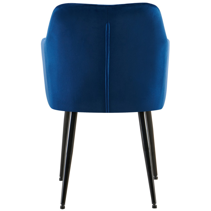 Chaise de salle à manger Monett velours B bleu foncé