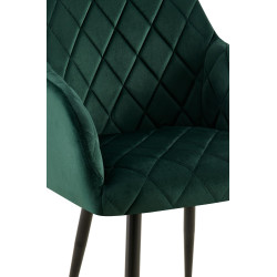 Chaise de salle à manger Monett velours B vert