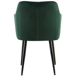 Chaise de salle à manger Monett velours B vert