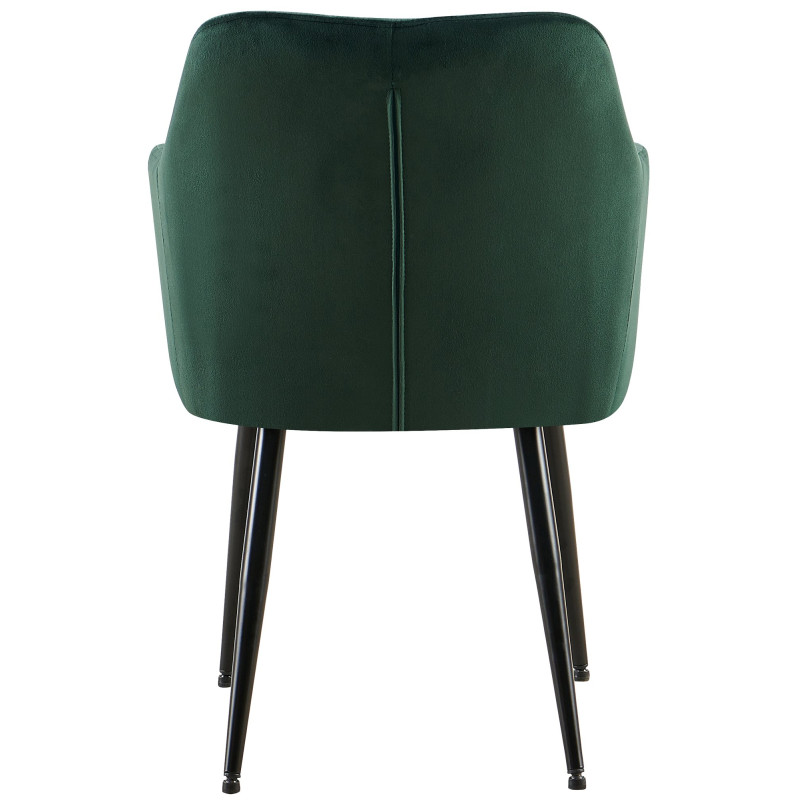 Chaise de salle à manger Monett velours B vert