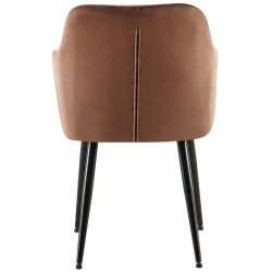 Chaise de salle à manger Monett velours B brun