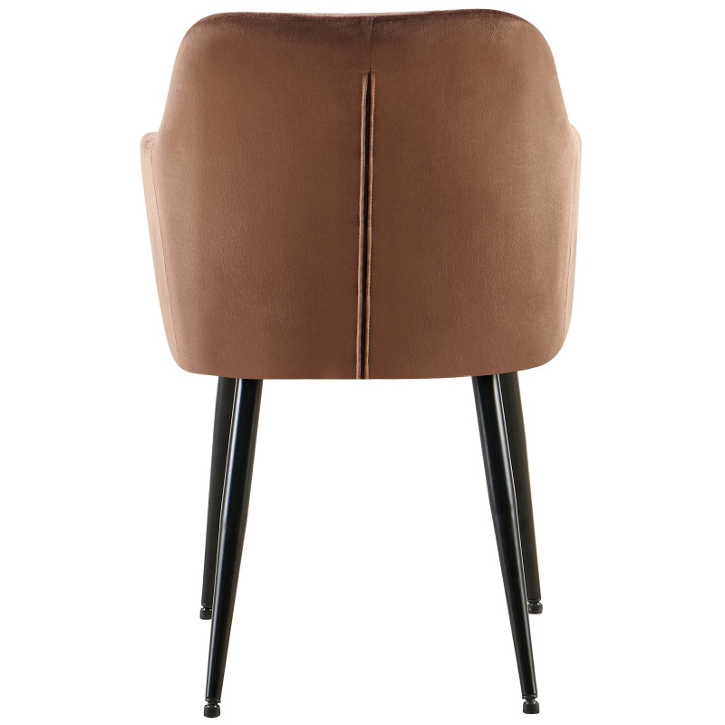 Chaise de salle à manger Monett velours B brun