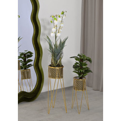 LOT DE 2 PORTE-VASE NAT CM 21X20X46-18X18X32