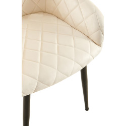 Chaise de salle à manger Monett velours B crème