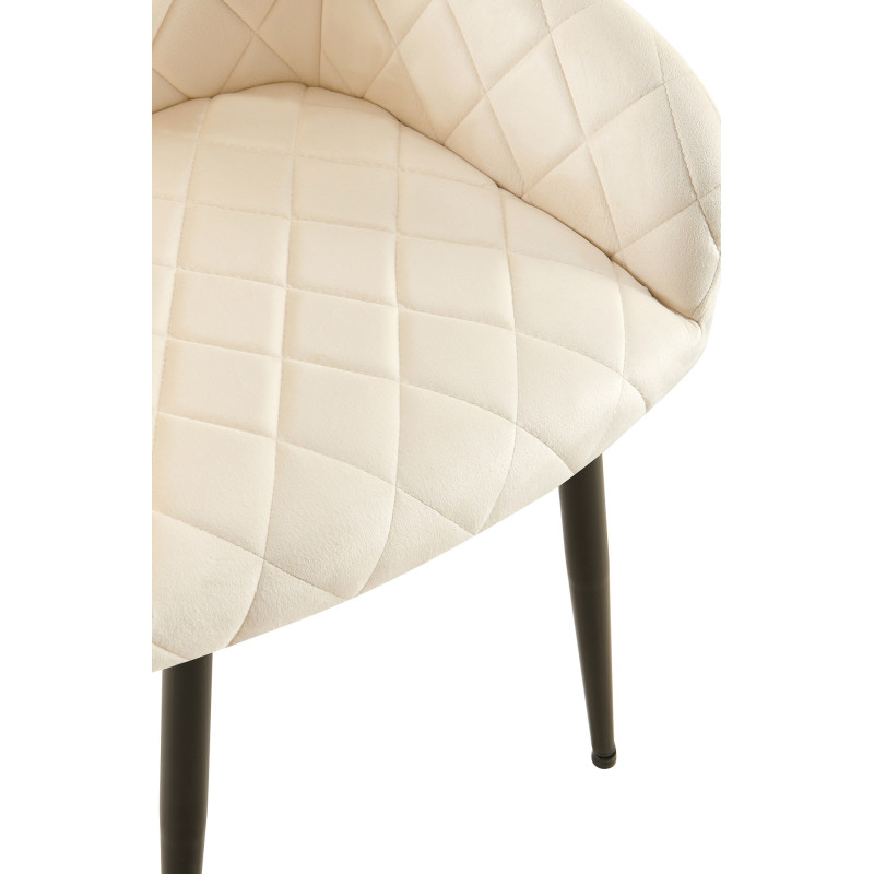 Chaise de salle à manger Monett velours B crème