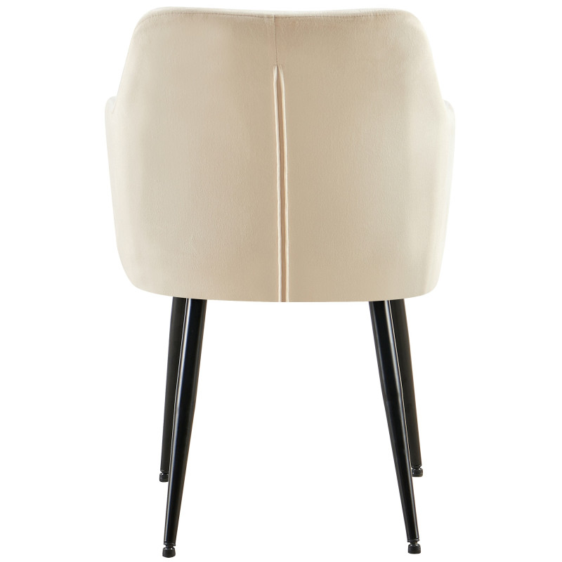Chaise de salle à manger Monett velours B crème