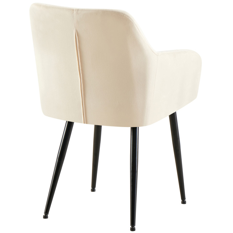 Chaise de salle à manger Monett velours B crème