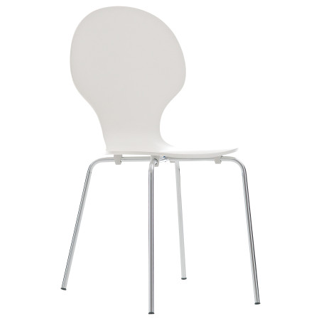 Silla De Comedor Apilable Diego Blanco