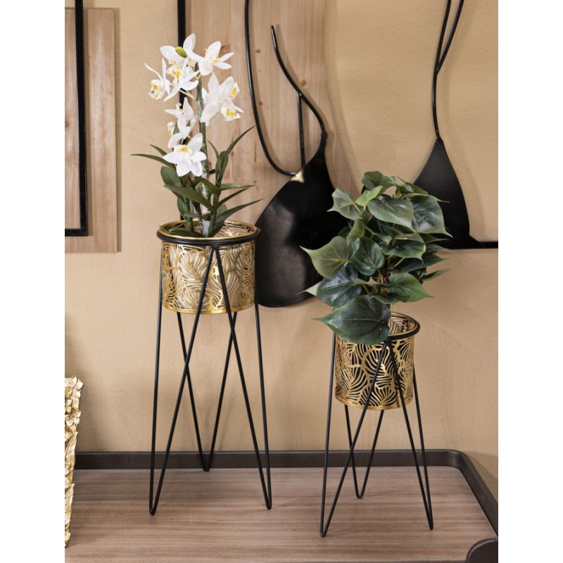 LOT DE 2 PORTE-VASE DRAK CM 21X20X46-18X18X32