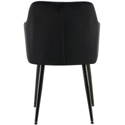 Chaise de salle à manger Monett velours B noir
