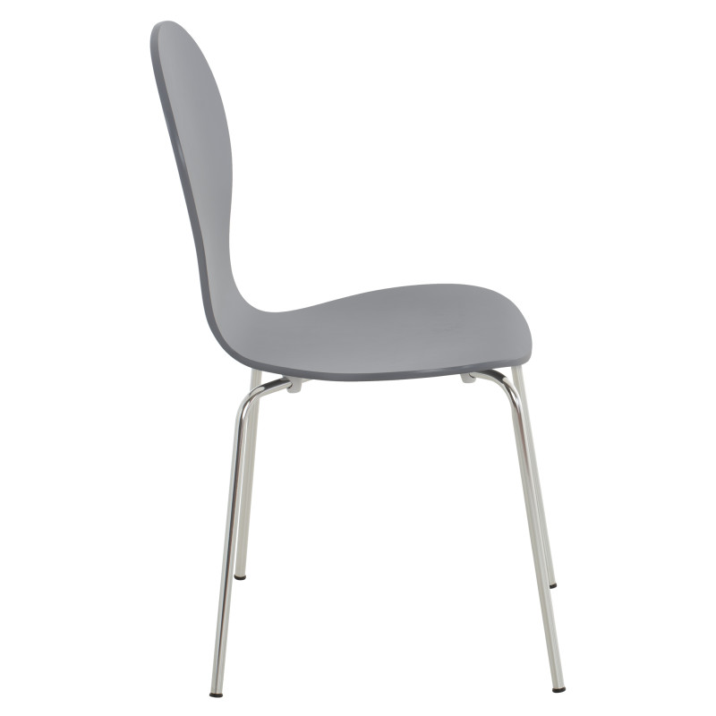 Silla De Comedor Apilable Diego Gris