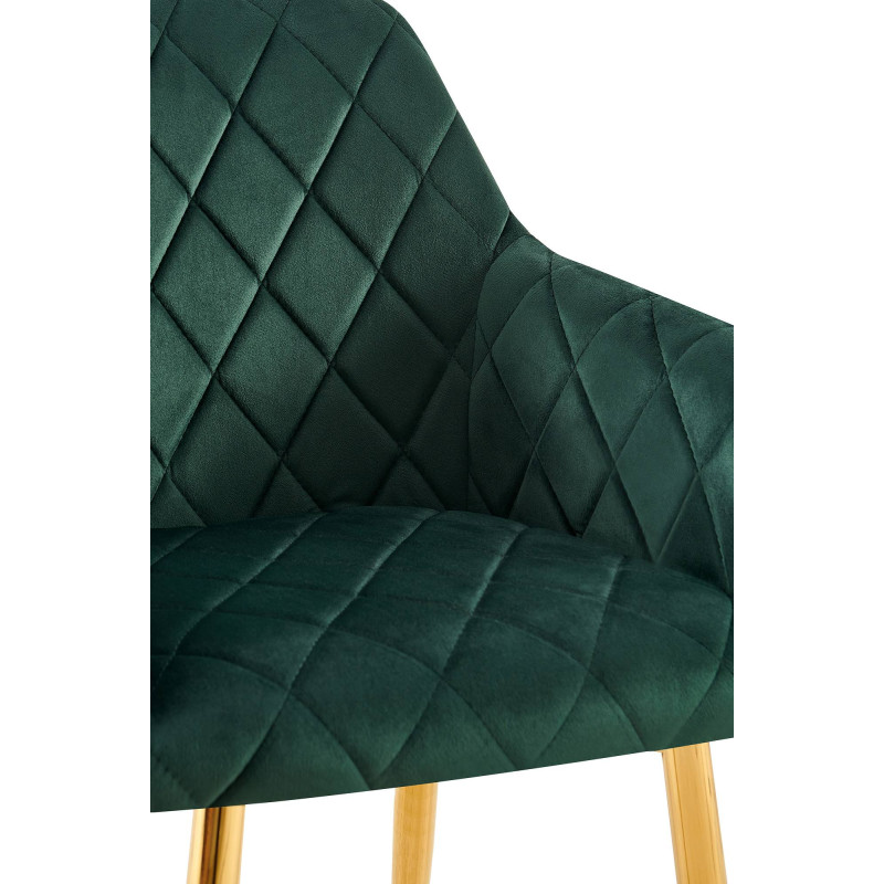 Chaise de salle à manger Monett velours G vert