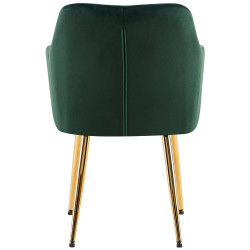 Chaise de salle à manger Monett velours G vert