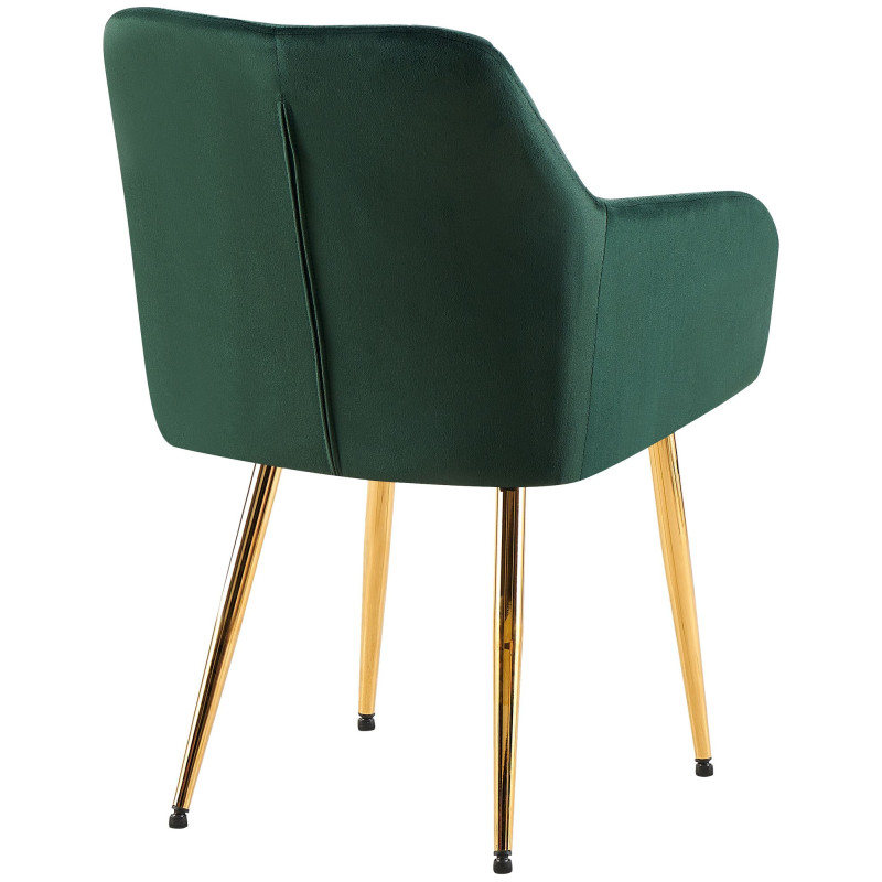 Chaise de salle à manger Monett velours G vert