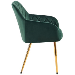 Chaise de salle à manger Monett velours G vert