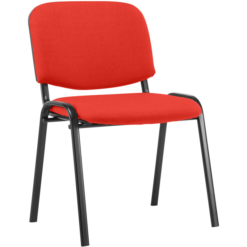 Fauteuil visiteur Ken, tissu rouge