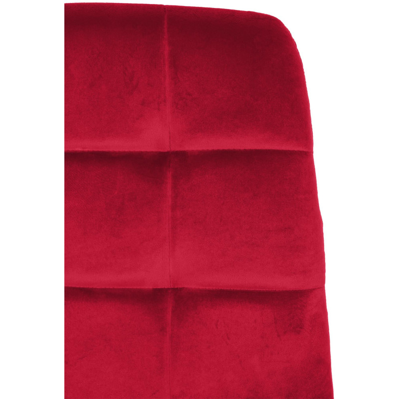 Lot de 2 chaises de salle à manger Tilde velours rouge