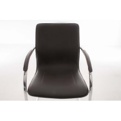 Chaise visiteur Melina marron