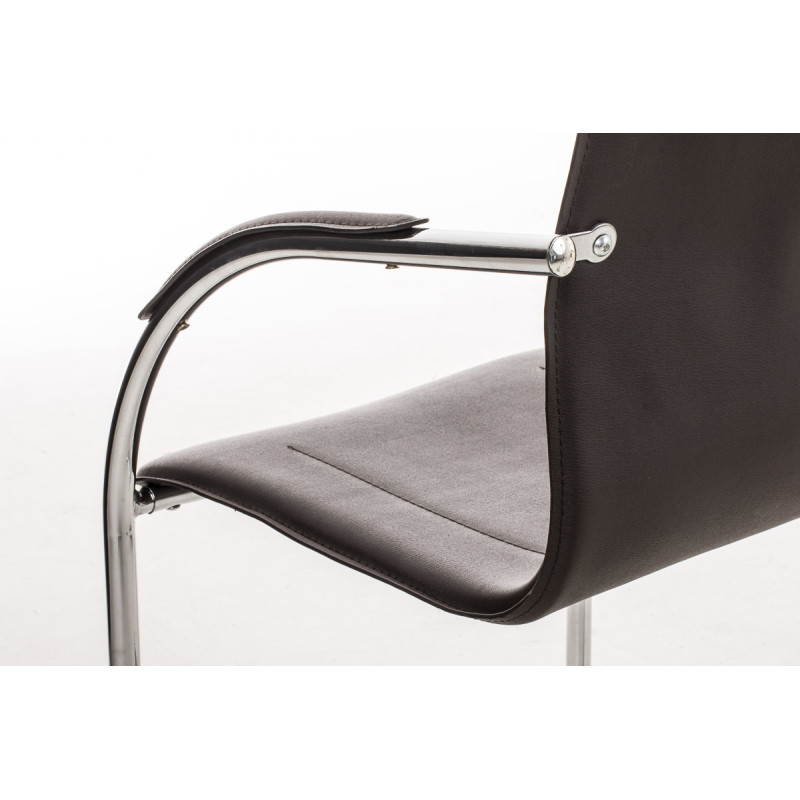 Chaise visiteur Melina marron