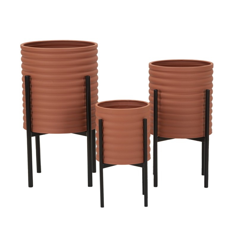 PORTE-VASE MILLY SET 3 PIÈCES CM Ø 36X56,5-30X48,5-24X37,5