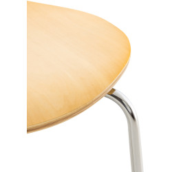 Lot de 2 chaises visiteurs Diego natura