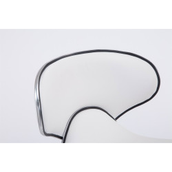 Lot de 2 tabourets de bar Las Vegas V2 simili cuir chromé blanc