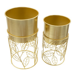 PORTE-VASE LIVI SET 2 PIÈCES CM Ø 23X43-20X36