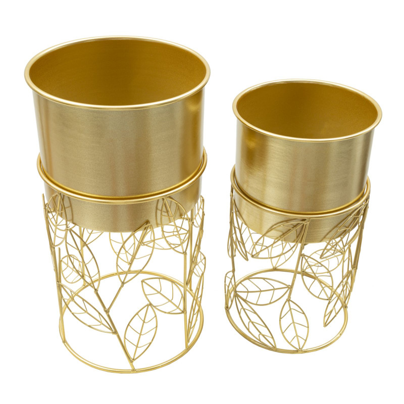 PORTE-VASE LIVI SET 2 PIÈCES CM Ø 23X43-20X36