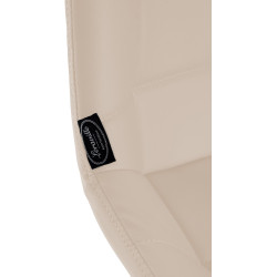 Tabouret de bar pivotant Weston en similicuir crème