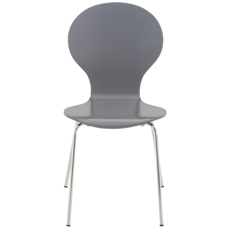 Ensemble de 2 chaises visiteurs Diego grises