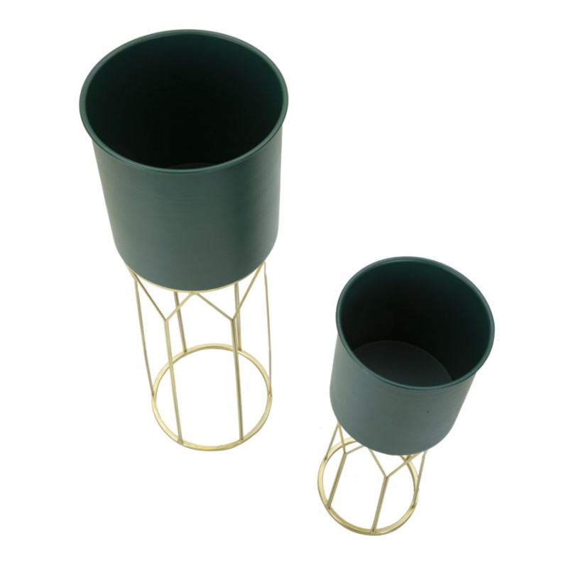 PORTE-VASE GRENT STAND SET 2 PIÈCES CM Ø 23X70-19X50