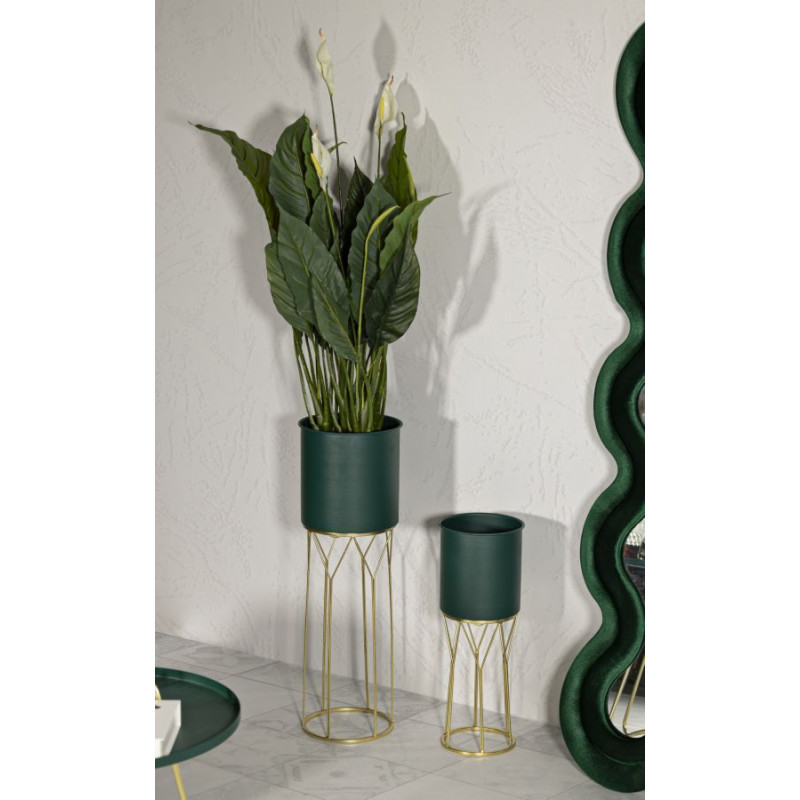 PORTE-VASE GRENT STAND SET 2 PIÈCES CM Ø 23X70-19X50