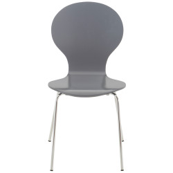 Set 4x Sillas de Visita Diego Apilable Gris