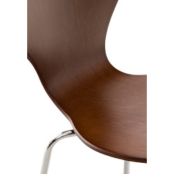 Set 4 Sedie Impilabili Diego in Legno Robusto marrone