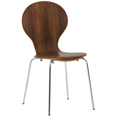 Silla De Comedor Apilable Diego Nogal