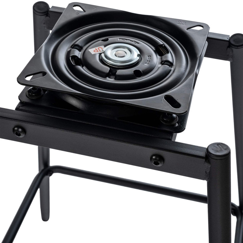 Tabouret de bar pivotant Weston en similicuir noir