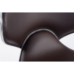 Lot de 2 tabourets de bar Las Vegas V2 simili cuir chromé brun