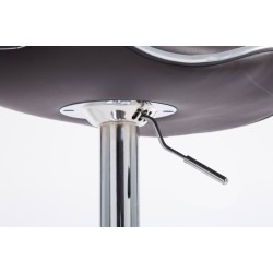Lot de 2 tabourets de bar Las Vegas V2 simili cuir chromé brun