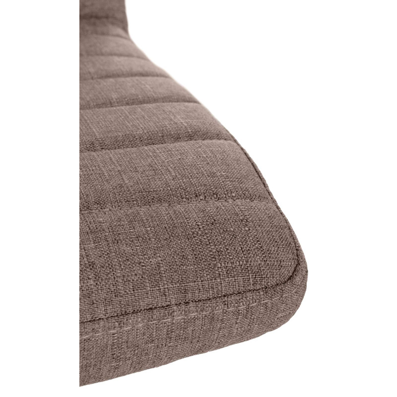 Lot de 2 chaises de salle à manger tissu Elvas taupe