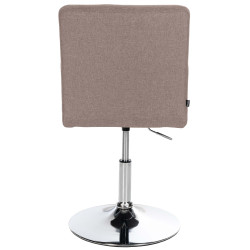 Lot de 2 chaises de salle à manger tissu Elvas taupe