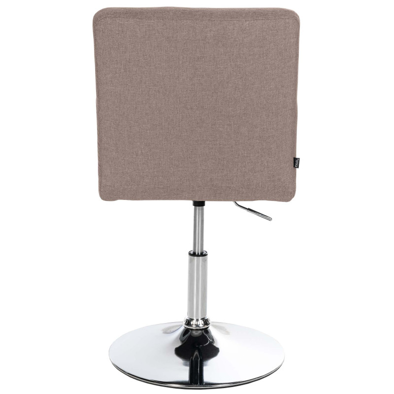 Lot de 2 chaises de salle à manger tissu Elvas taupe