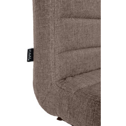 Lot de 2 chaises de salle à manger tissu Elvas taupe