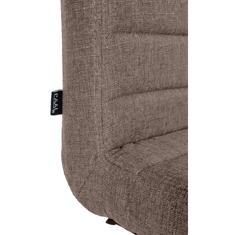 Lot de 2 chaises de salle à manger tissu Elvas taupe