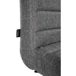Lot de 2 chaises de salle à manger tissu Elvas gris
