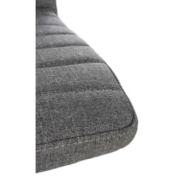 Lot de 2 chaises de salle à manger tissu Elvas gris